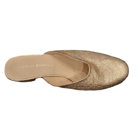 Loeffler Randall Metalic Gold Heal Mule - Picture 2 of 7